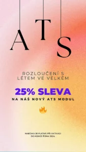 ATS sleva na nové funkce 25 procent do konce října 2024